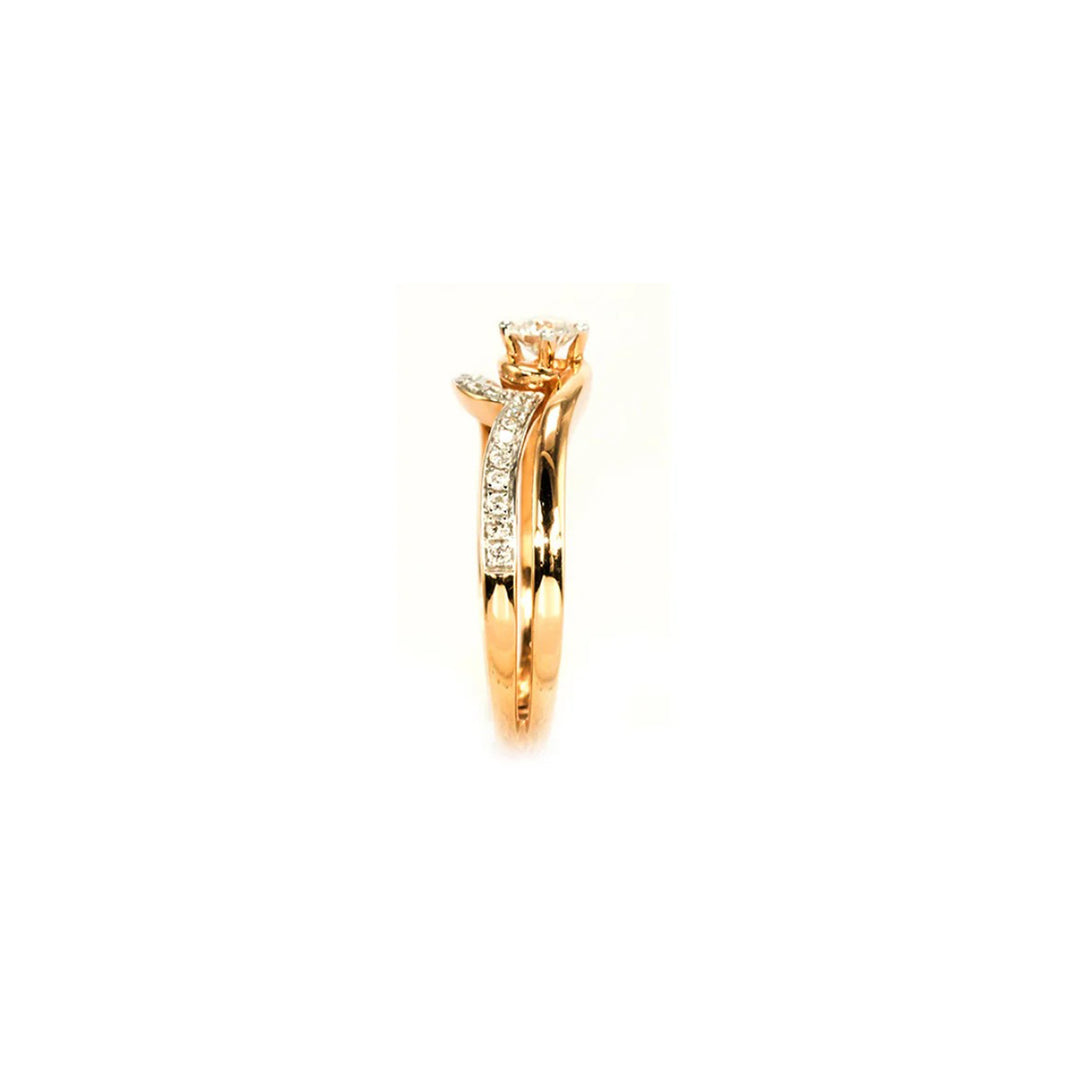 Twin-rose Engagement ring