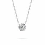Load image into Gallery viewer, Round brilliant cluster diamond pendant necklace
