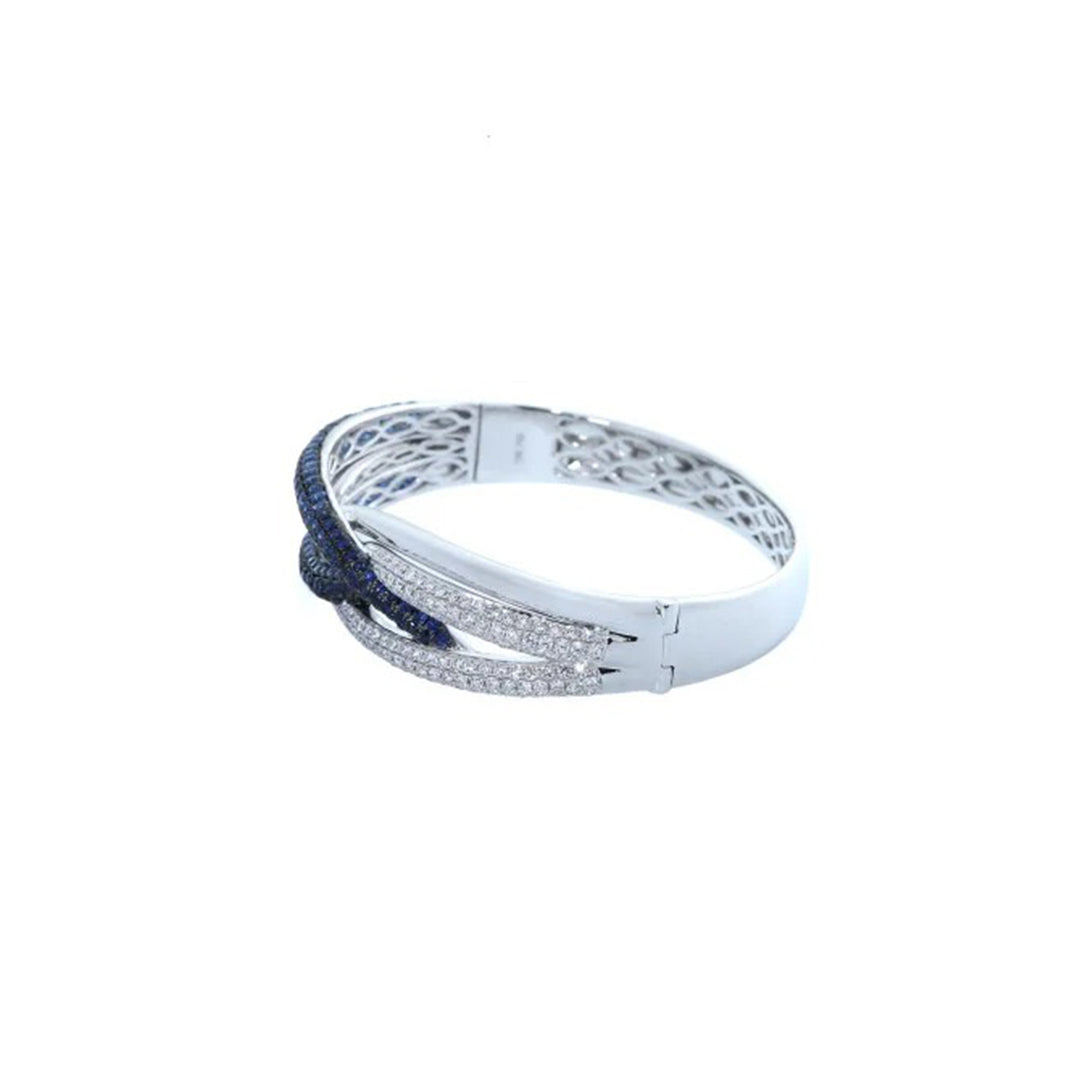 Inspirational colored diamond bangle