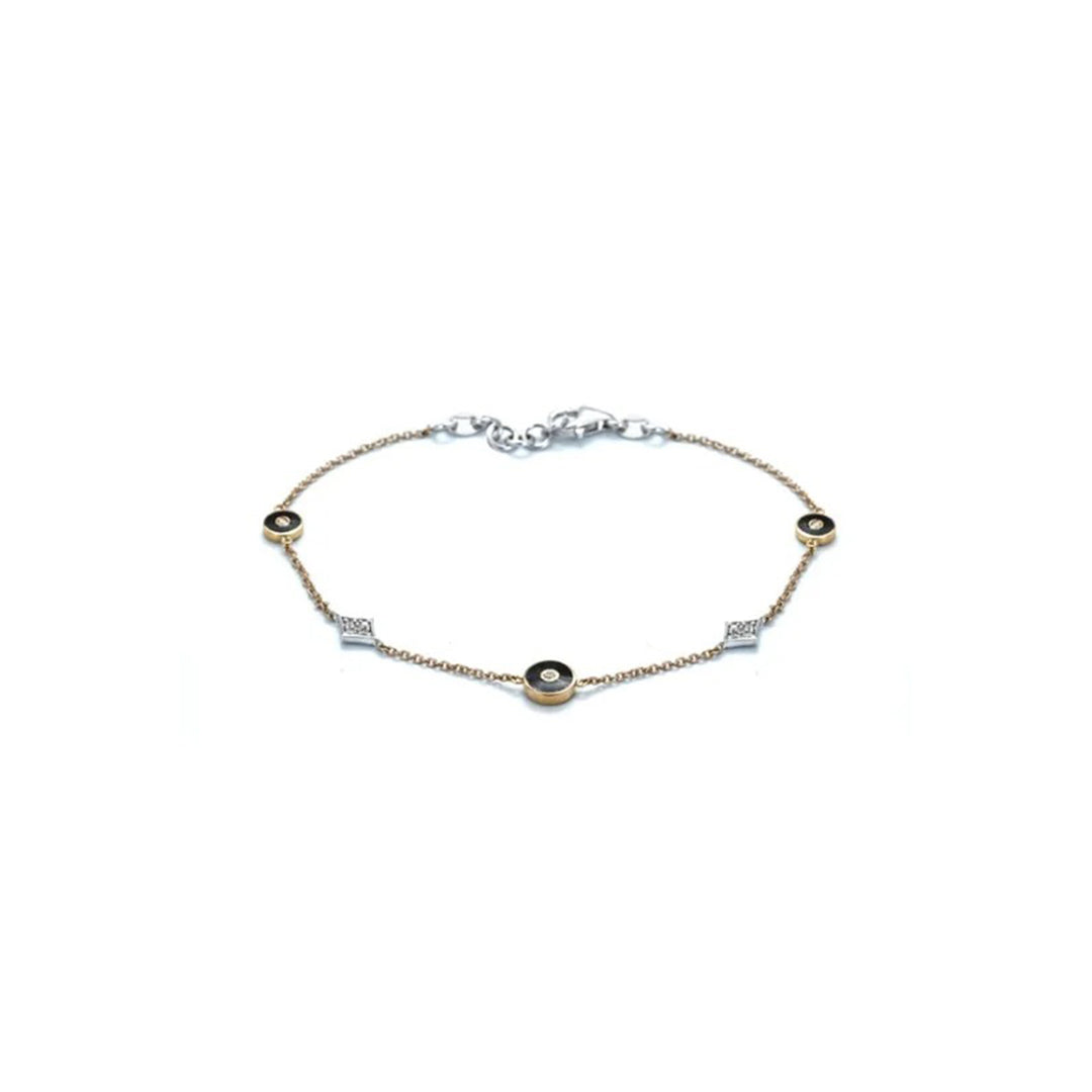 18k Enamel Diamond Bracelet