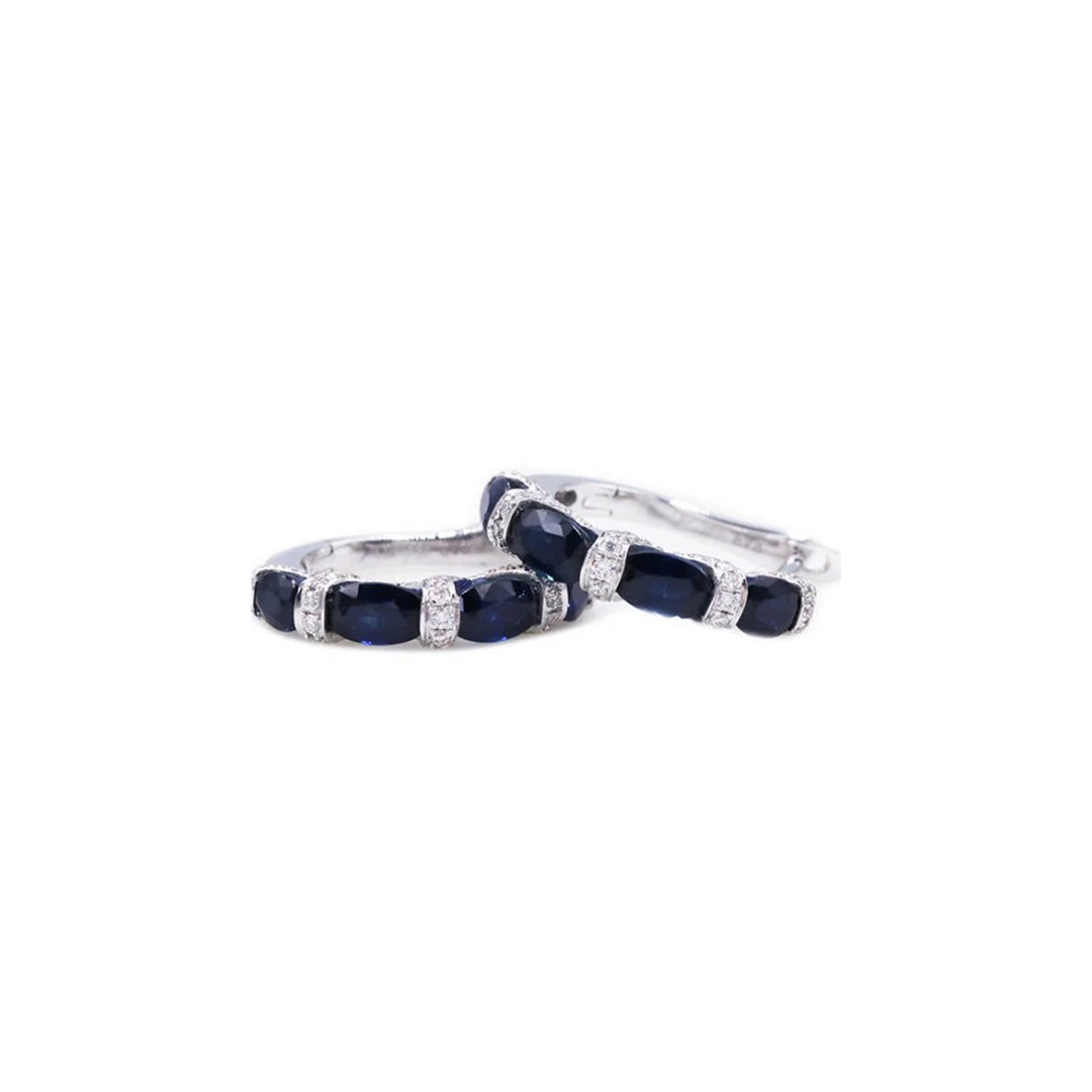 Oval Sapphire Earrings
