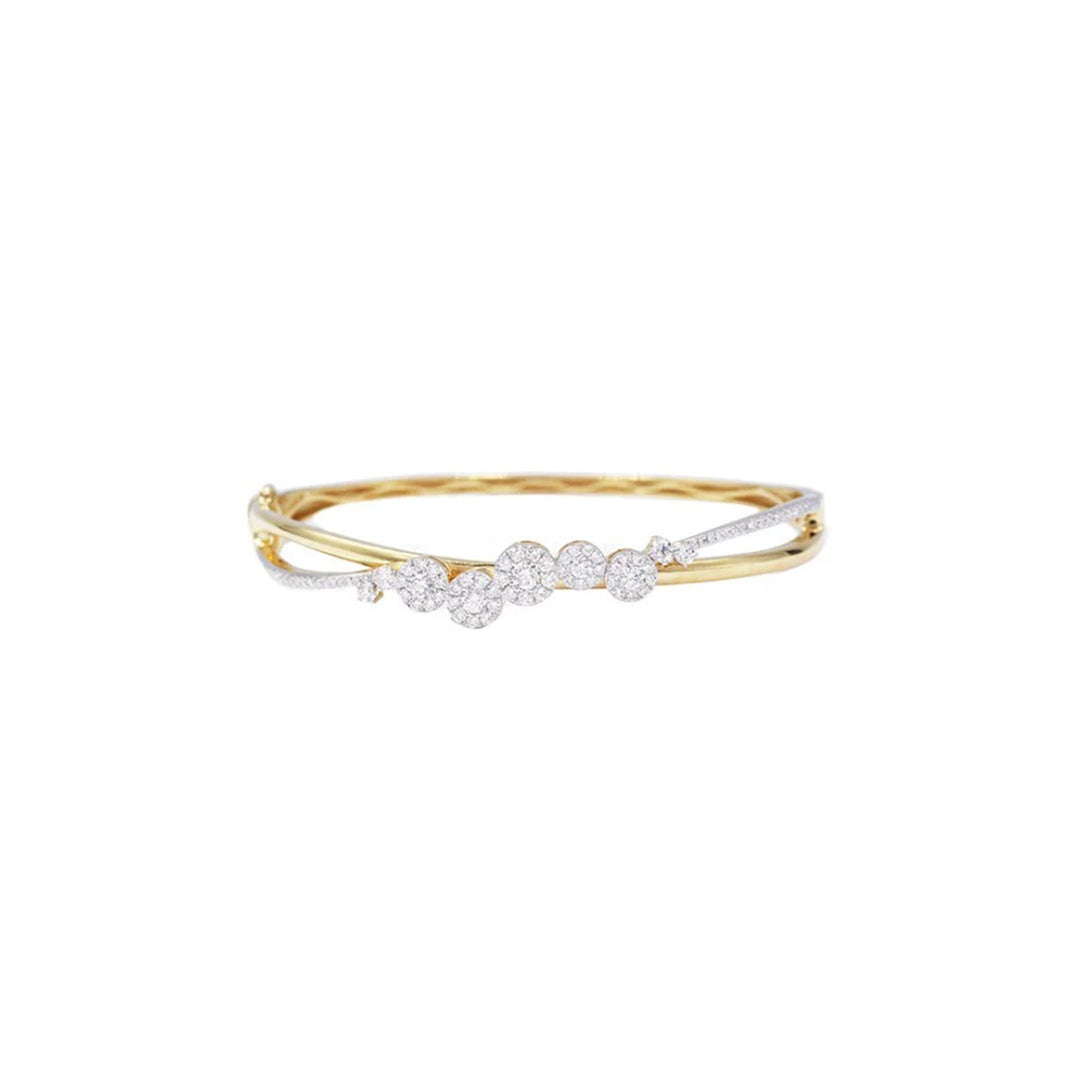 Five Cluster Diamond Bangle