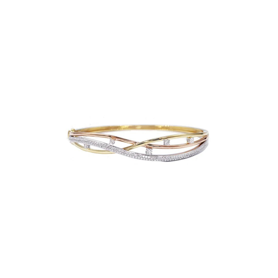 Twisted Double line Bangle