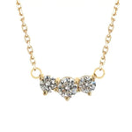 Load image into Gallery viewer, Three stone diamond necklace
