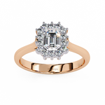 Load image into Gallery viewer, Emerald Cut Halo Diamond Ring
