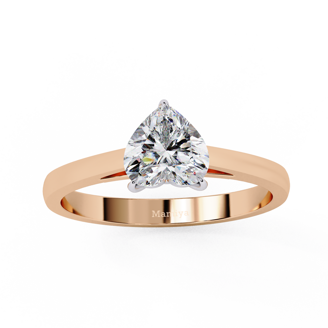 Heart Solitaire Ring