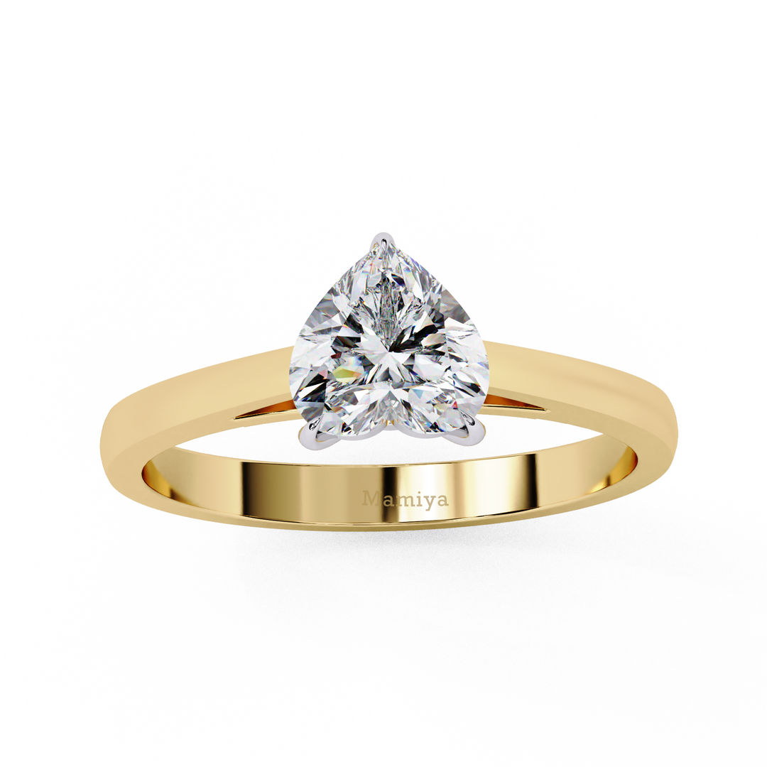 Heart Solitaire Ring