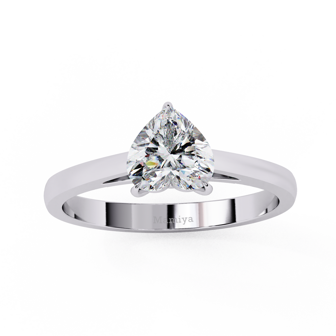 Heart Solitaire Ring