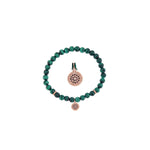 Load image into Gallery viewer, Malachite Bead Blossom Diamond Bracelet
