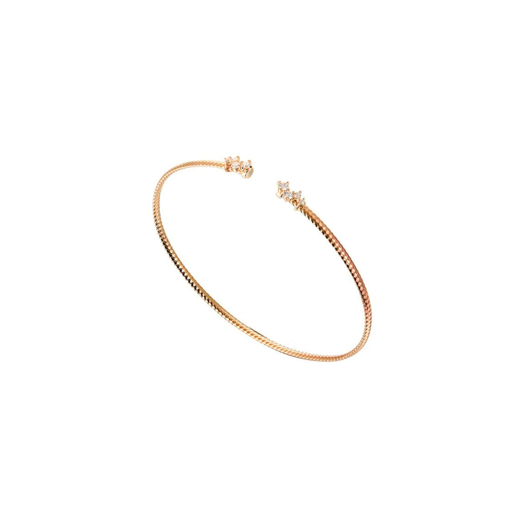 Half seeting diamond bangle