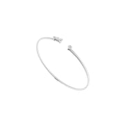 Half seeting diamond bangle