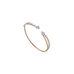 Load image into Gallery viewer, Elegant Two Tone Diamond Bangle
