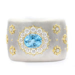 Load image into Gallery viewer, Bespoke Diamond and Topaz Bangle
