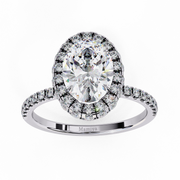 Oval-Cut Double Halo Engagement Ring