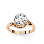 Load image into Gallery viewer, Round Solitaire Spiral Setting Ring
