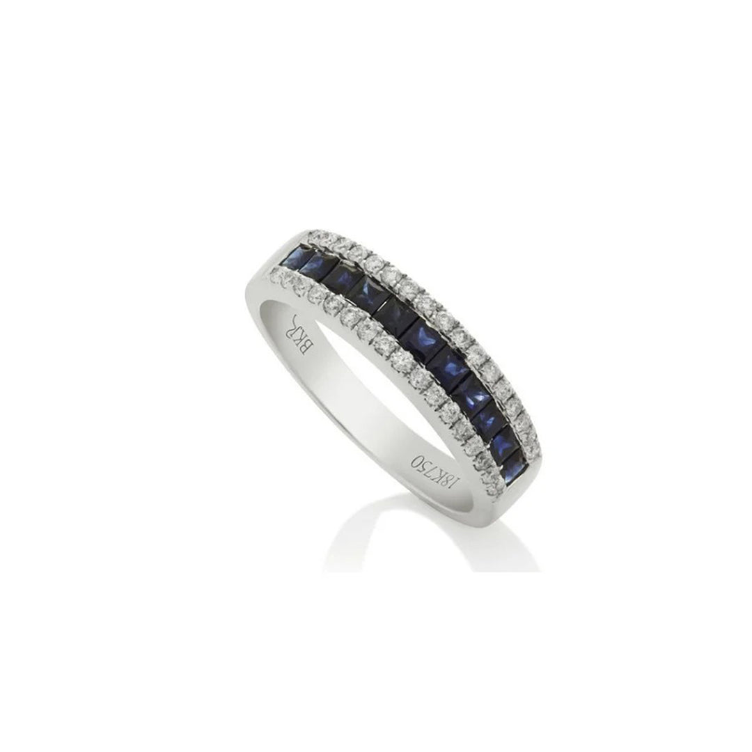 Classic Blue Saphire Half Eternity