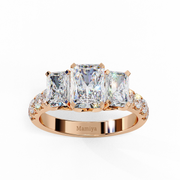 Three stone engagement ring