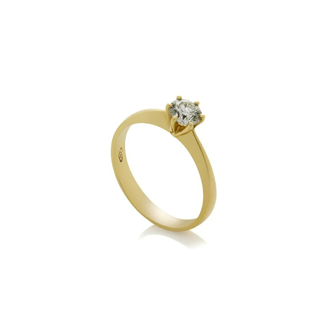 6 Prongs single Diamond Ring