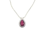 Load image into Gallery viewer, Diamond Necklace with Ruby
