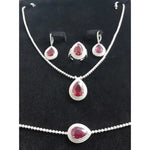 Load image into Gallery viewer, Diamond Necklace with Ruby
