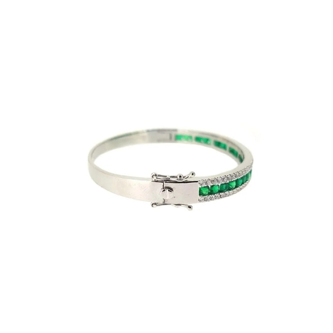 Emeralds diamond bangle