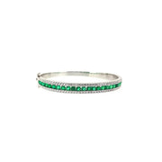 Emeralds diamond bangle