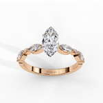 Load image into Gallery viewer, marquise diamond engagement ring
