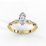 Load image into Gallery viewer, marquise diamond engagement ring
