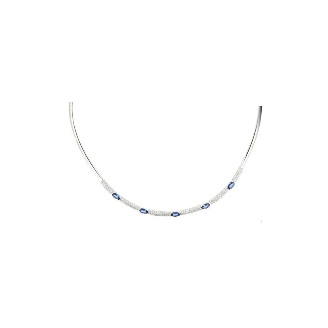 Blue Intervention Diamond Necklace (or1105)