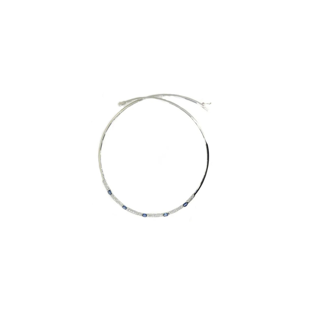 Blue Intervention Diamond Necklace (or1105)