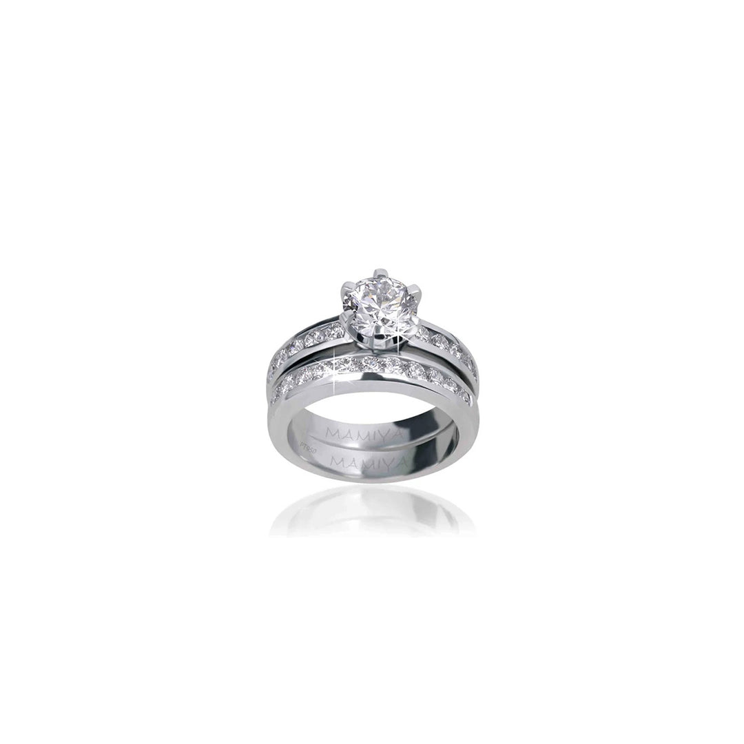 Twin Engagement Diamond Ring-Or1174