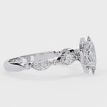 Load and play video in Gallery viewer, marquise diamond engagement ring
