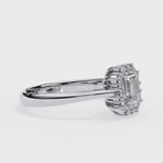 Load and play video in Gallery viewer, Emerald Cut Halo Diamond Ring
